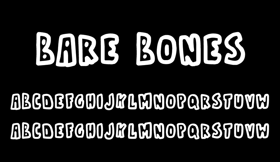 Bare Bones font