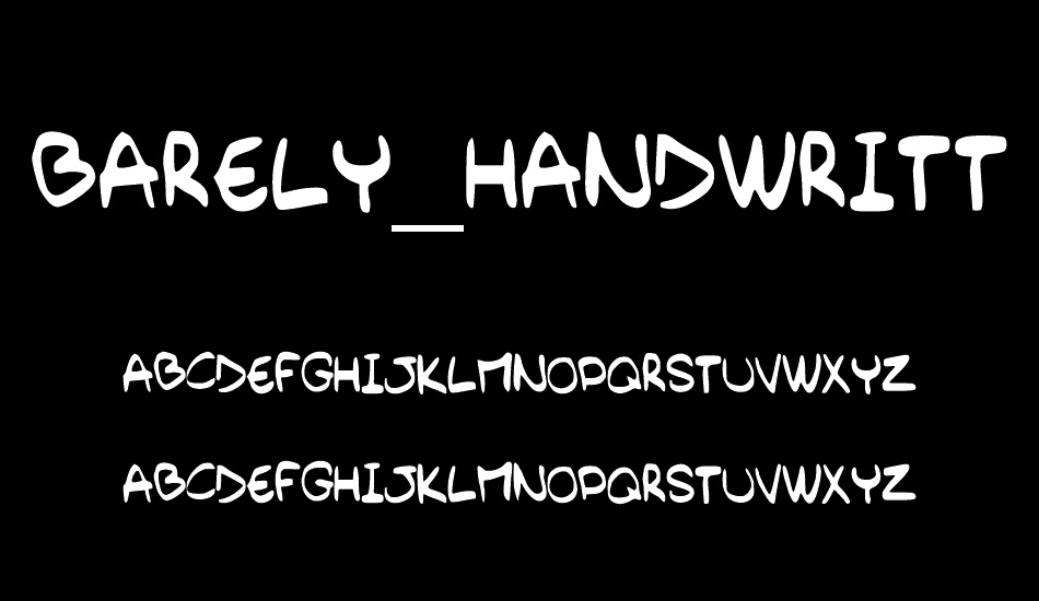 Barely_Handwritten font