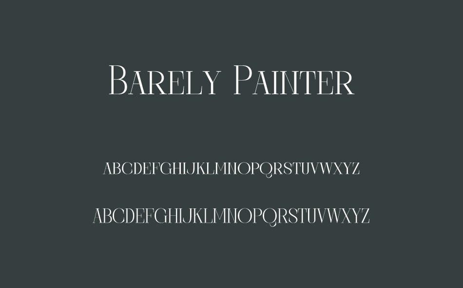 Barely Painter font