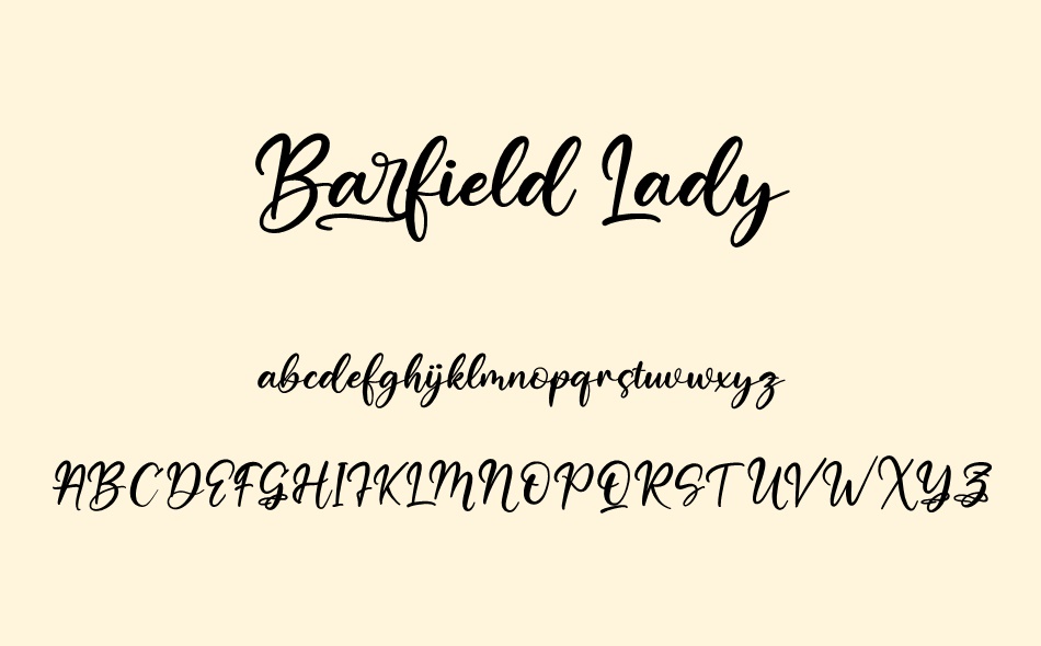 Barfield Lady font