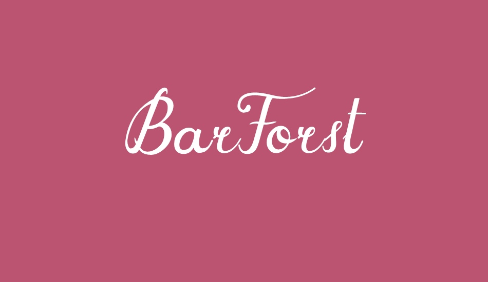 BarForst font big