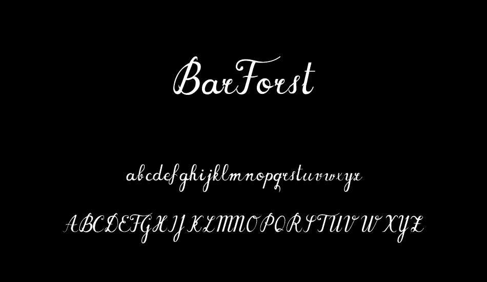 BarForst font