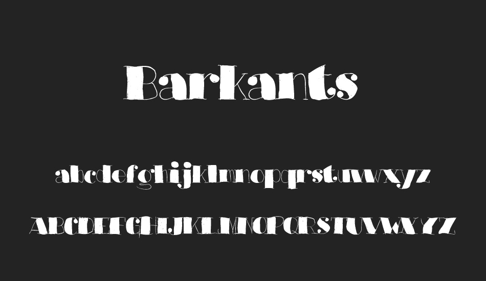 Barkants font