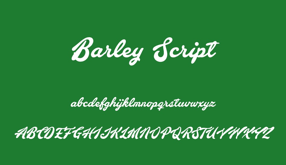 Barley Script PERSONAL USE font