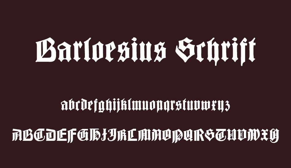 Barloesius Schrift font