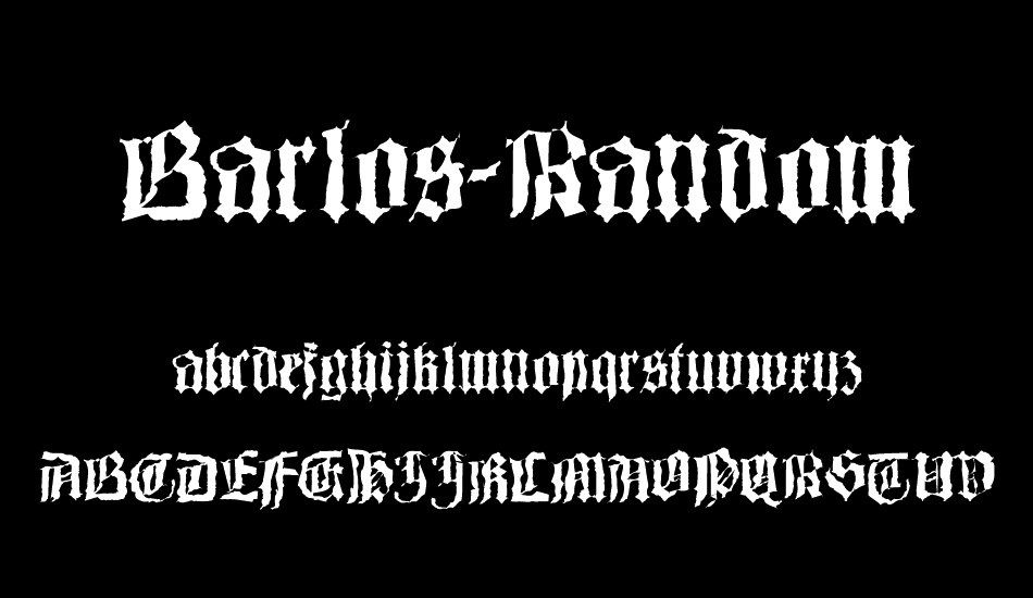 Barlos-Random font