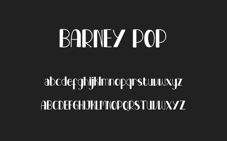 Barney Pop font