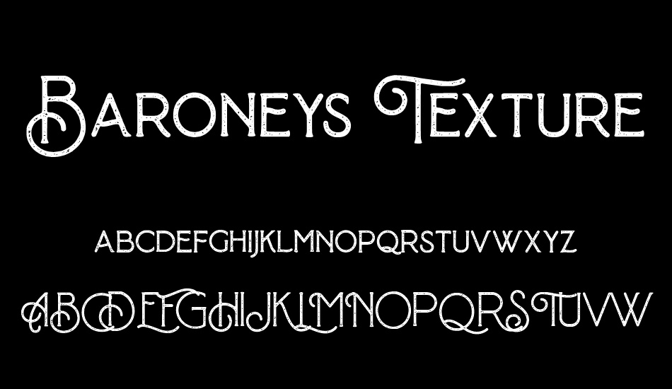 Baroneys Textured font