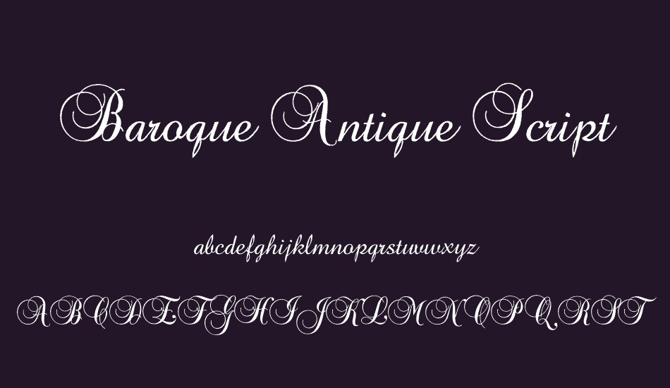 Baroque Antique Script font