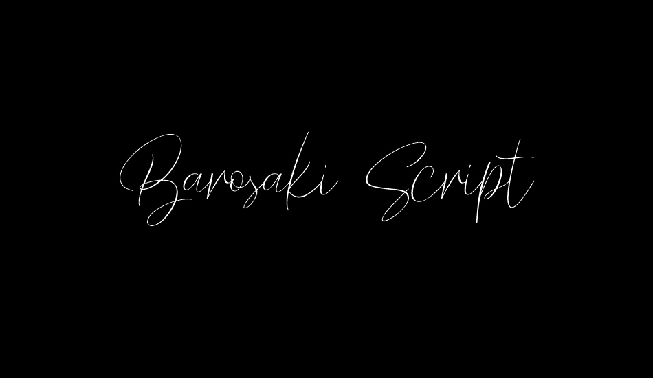 Barosaki Script font big