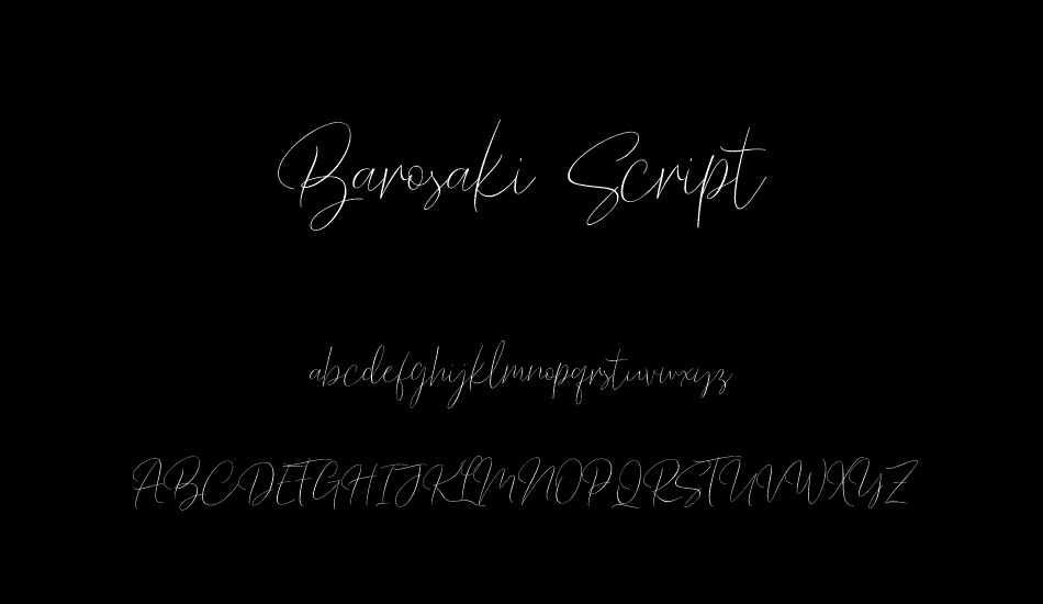 Barosaki Script font