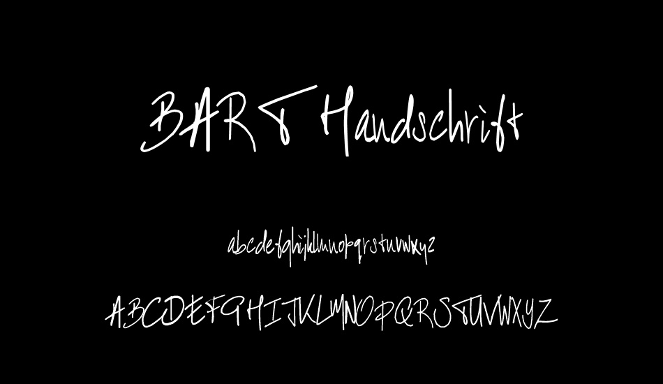 BART Handschrift font