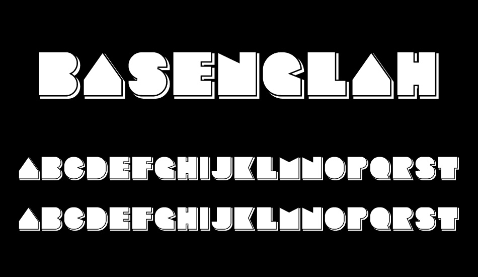 Basenglah Shadow font