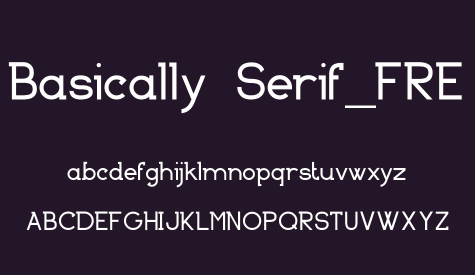 Basically Serif_FREE-version font