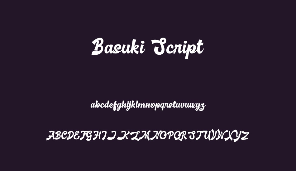 Basuki Script Demo font