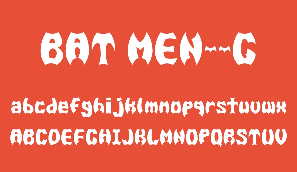 BAT MEN__G font