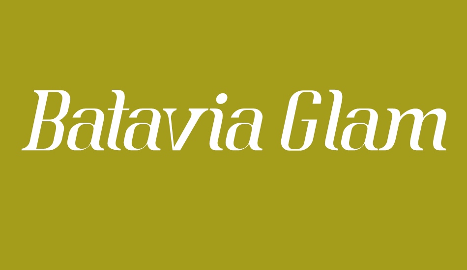 Batavia Glamore NORMAL ITALIC font big