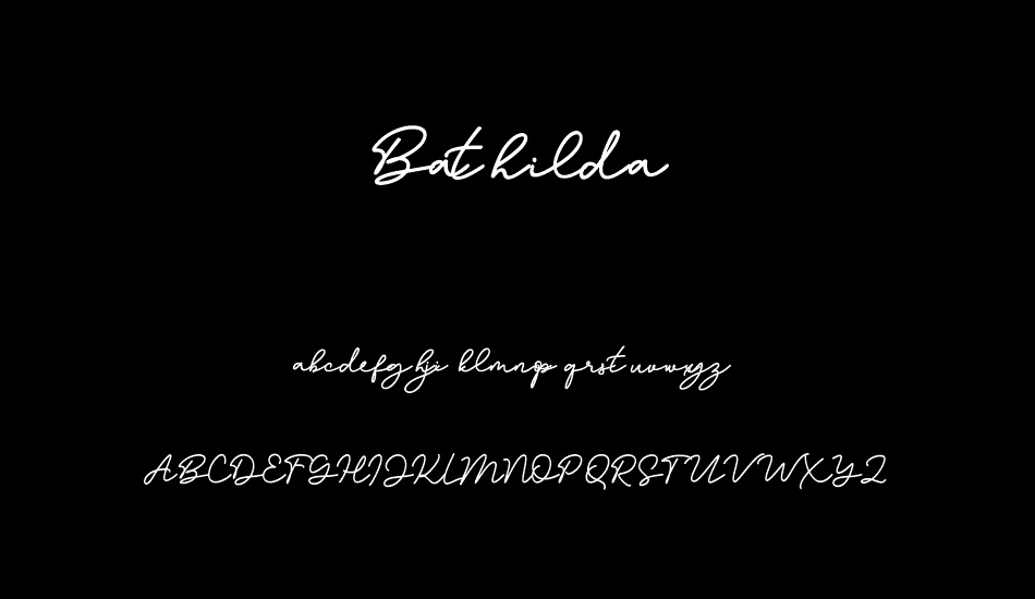 Bathilda font