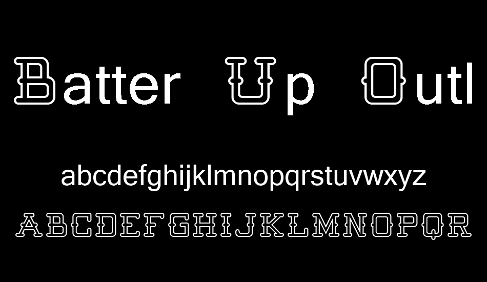 Batter Up Outline font