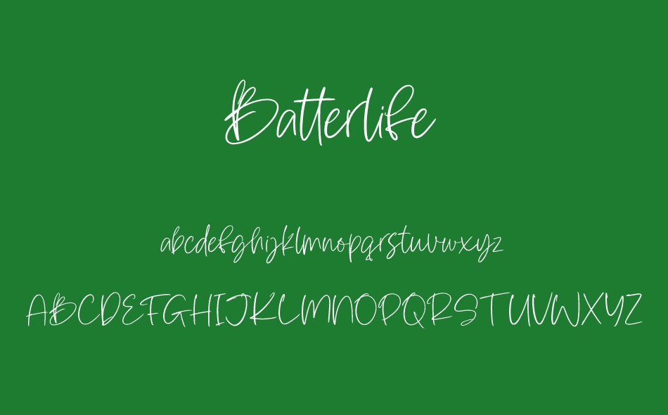 Batterlife font