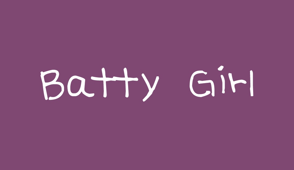 Batty Girl font big