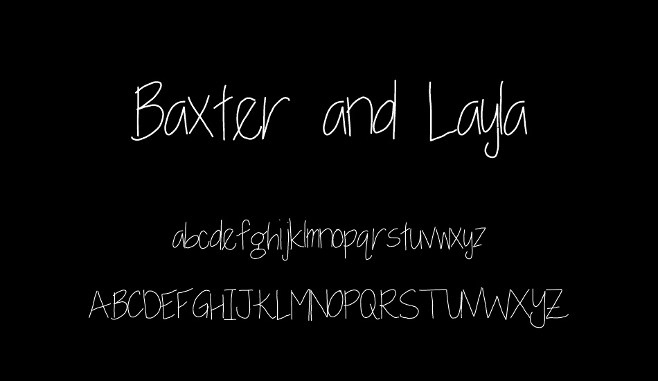 Baxter and Layla font