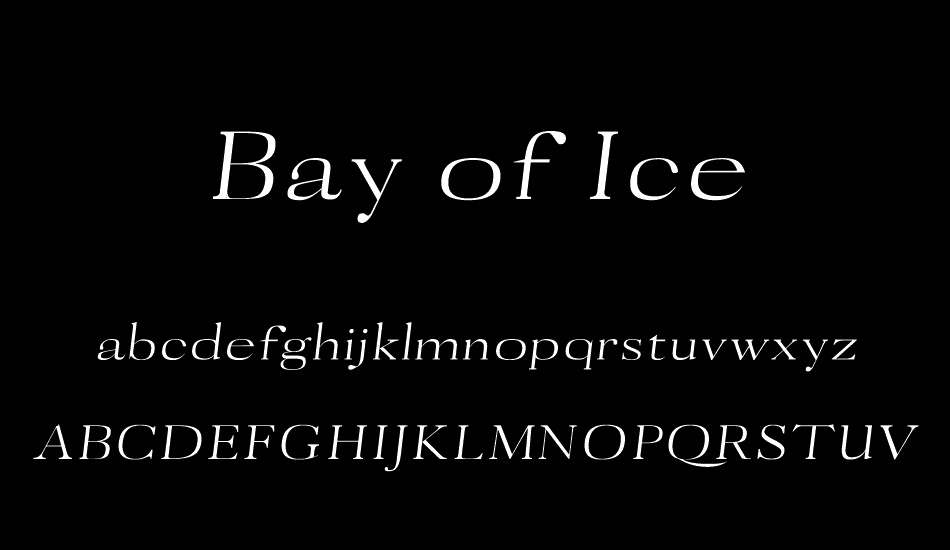 Bay of Ice font