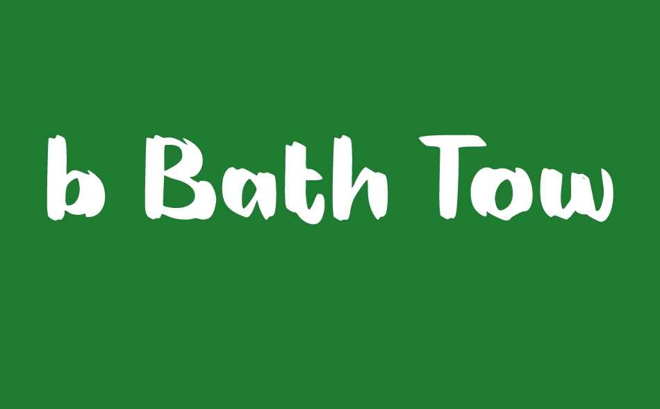 b Bath Towel font big