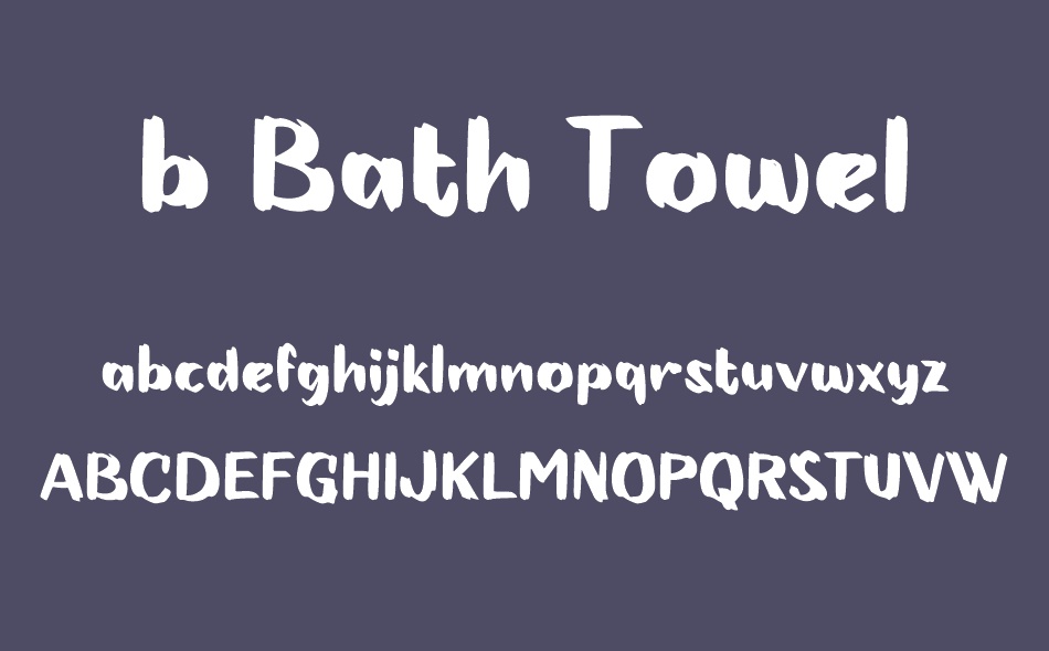 b Bath Towel font