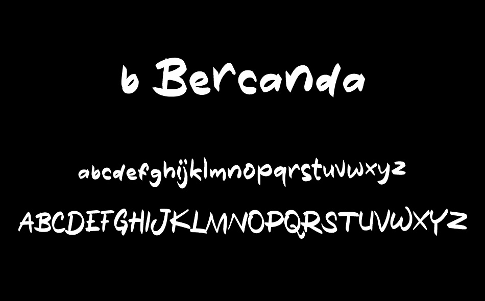 B Bercanda font