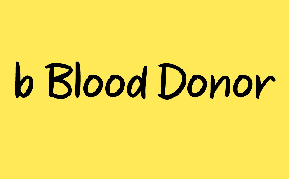 b Blood Donor font big