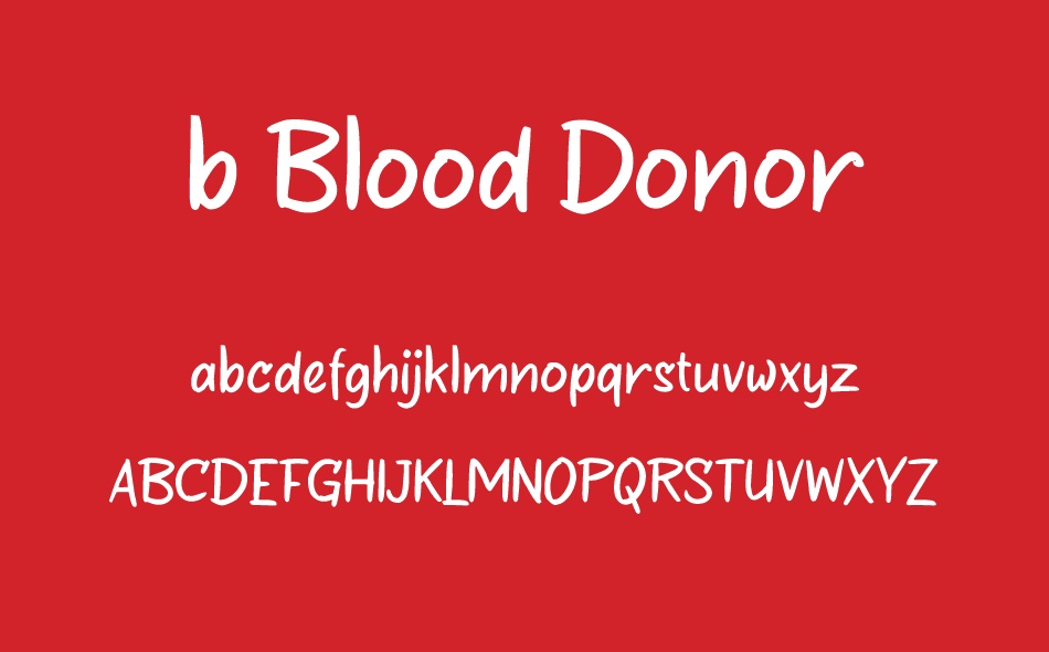 b Blood Donor font