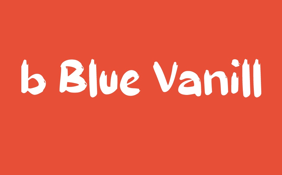 b Blue Vanilla font big