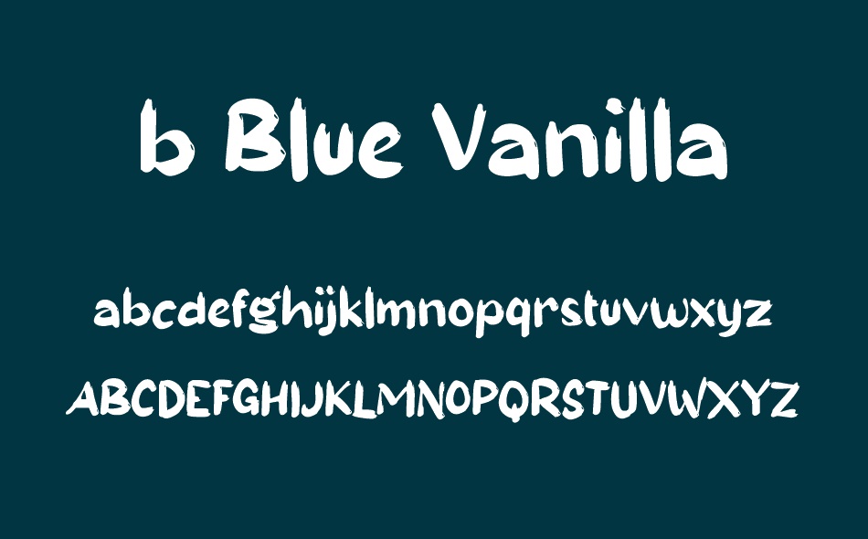 b Blue Vanilla font