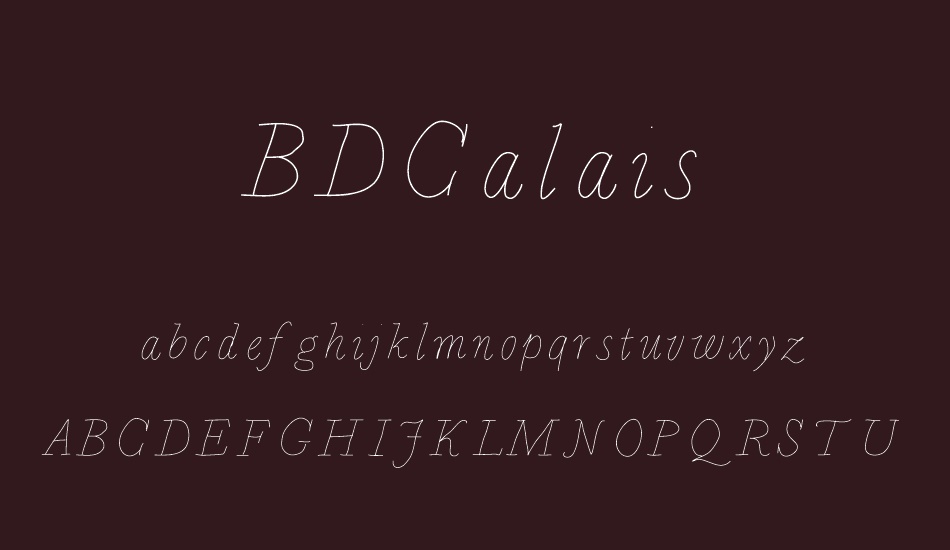 BDCalais font