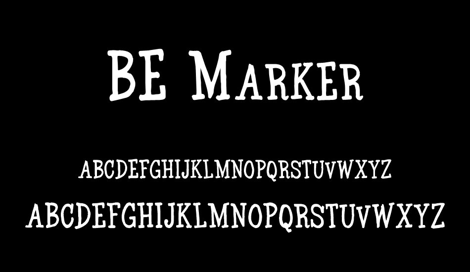 BE Marker font