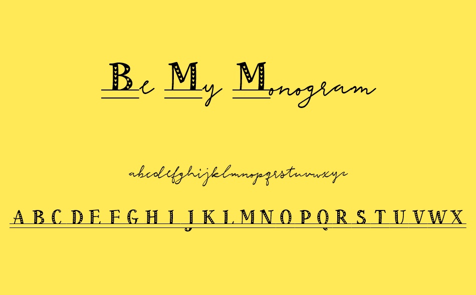 Be My Monogram font