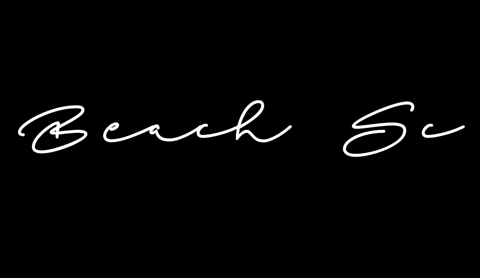 Beach Script font big