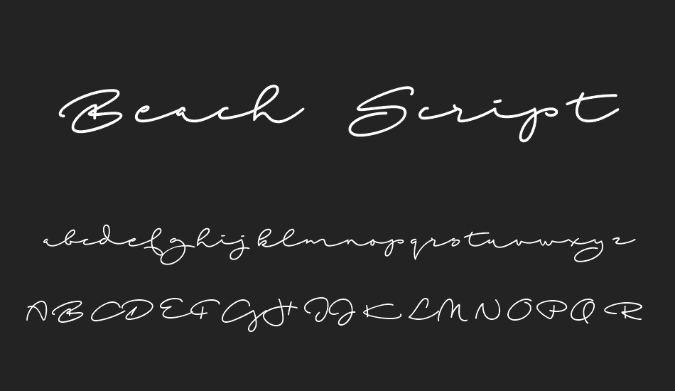 Beach Script font