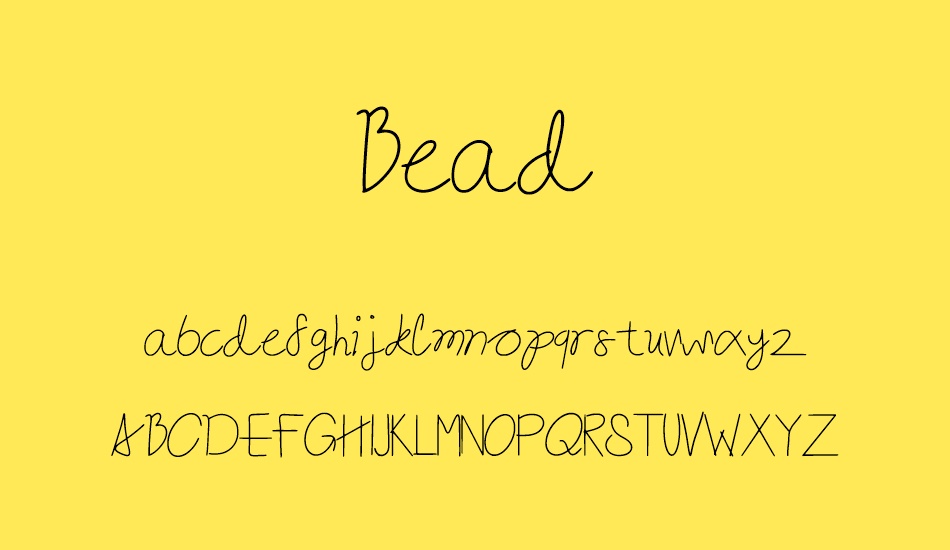 bead font