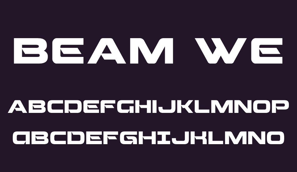 Beam Weapon font