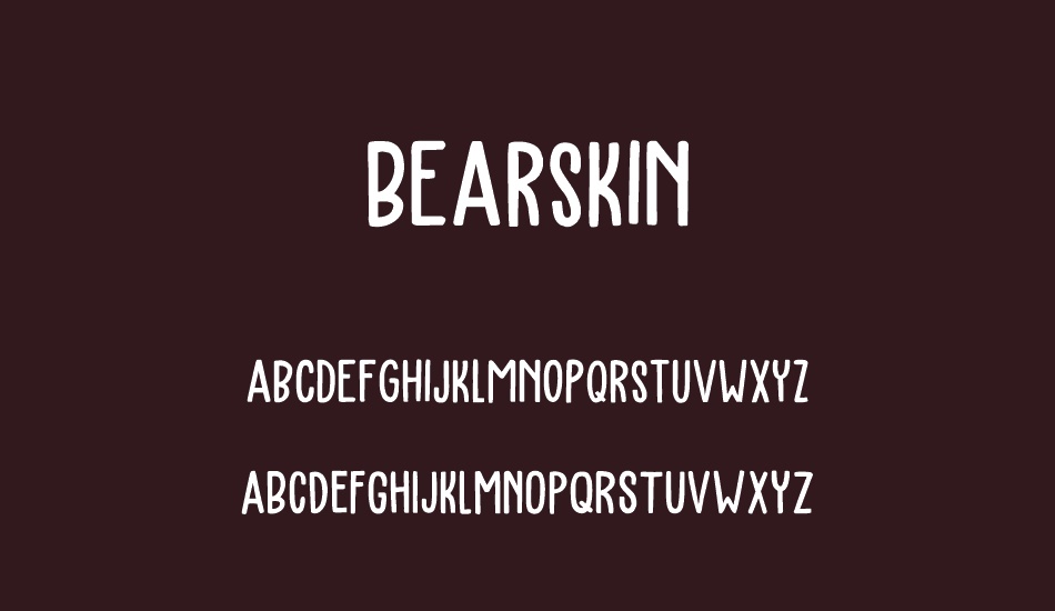 Bearskin DEMO font