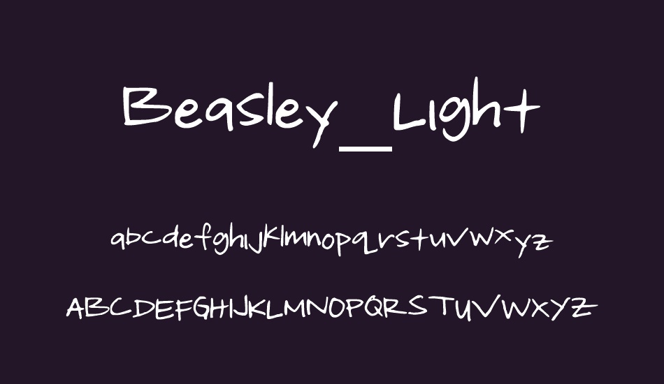 Beasley_Light font