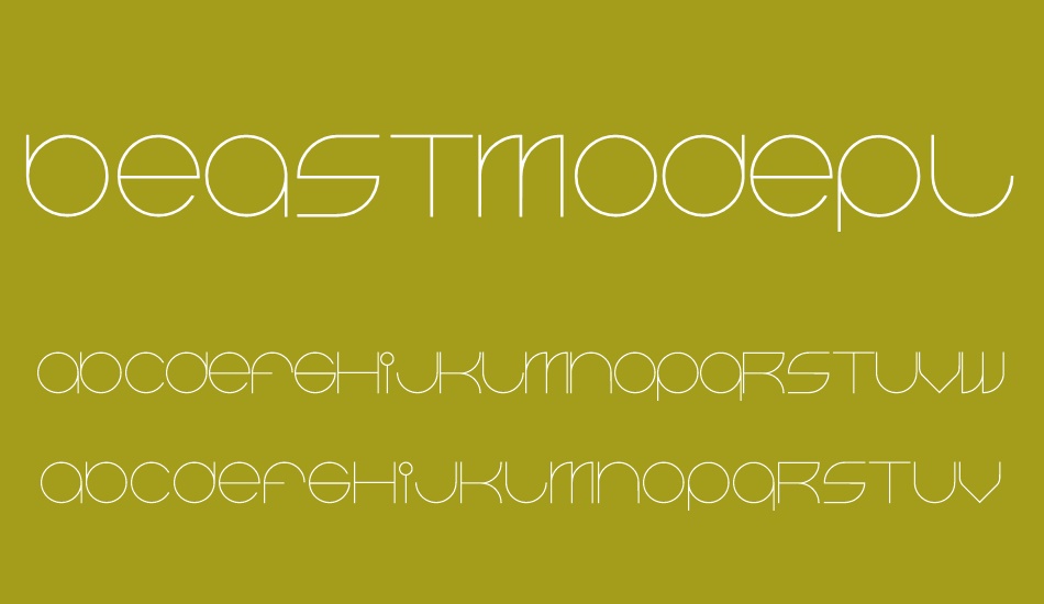 BeastModePlain font