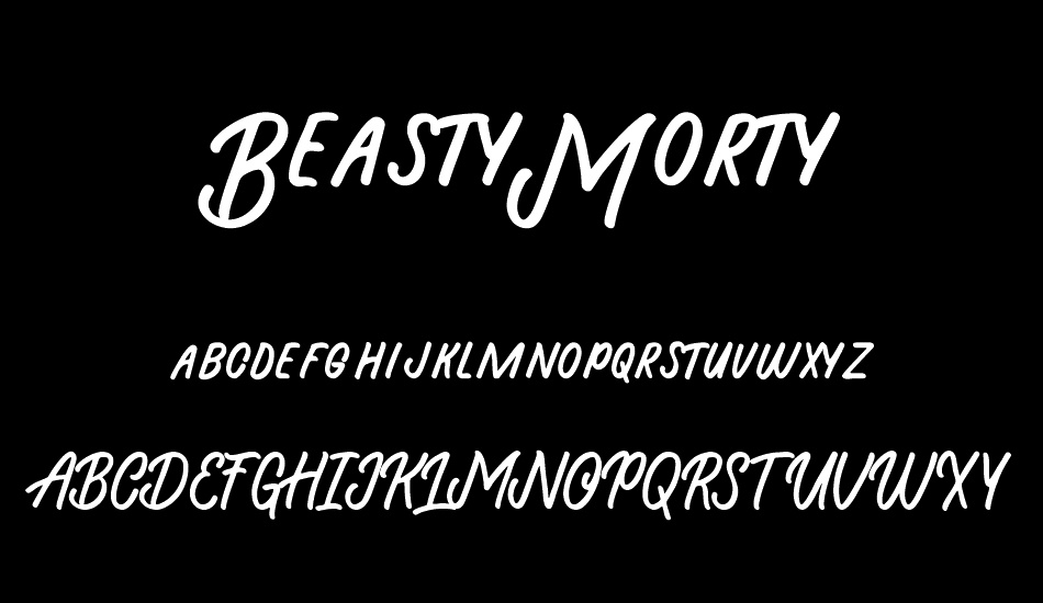 Beasty Morty font