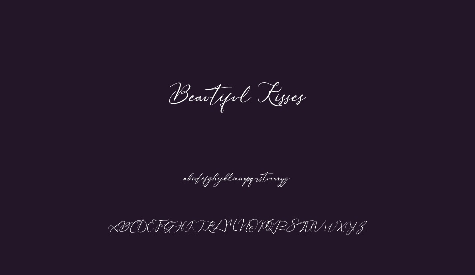 Beautiful Kisses font