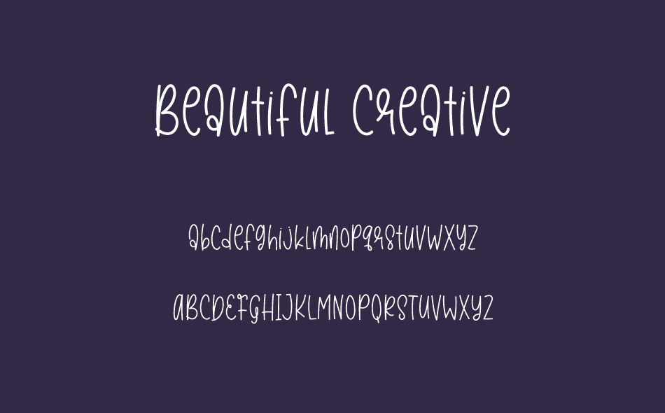 Beautiful Creative font