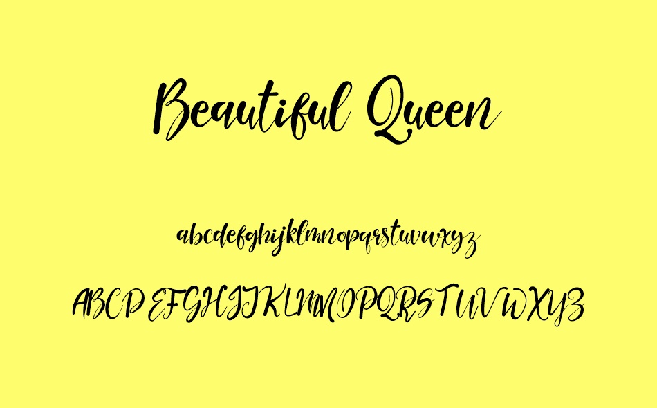 Beautiful Queen font