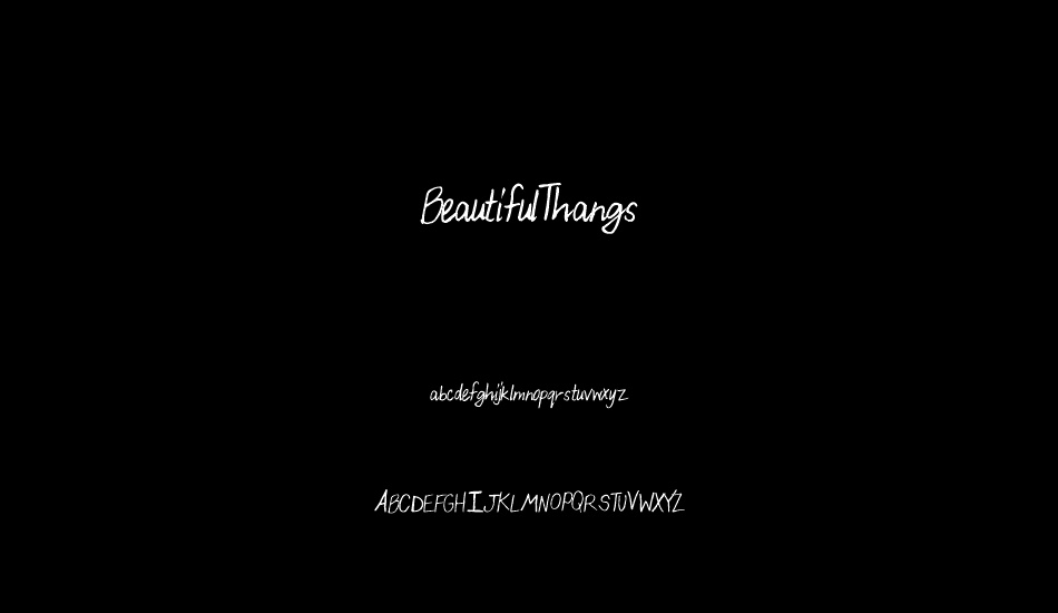 BeautifulThangs font