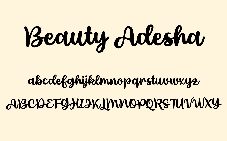 Beauty Adesha font